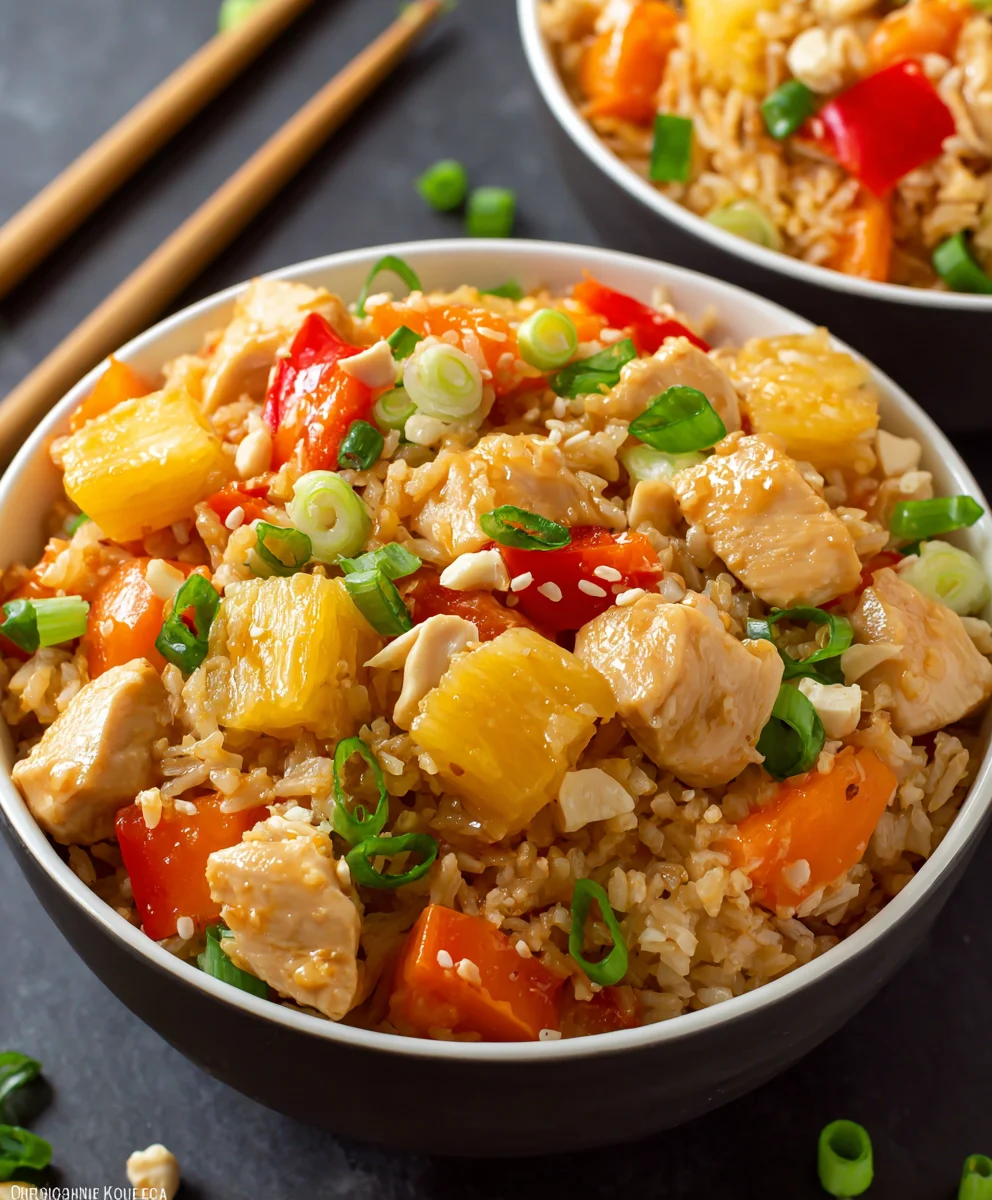 Sweet Pineapple Chicken and Rice Easy Recipe