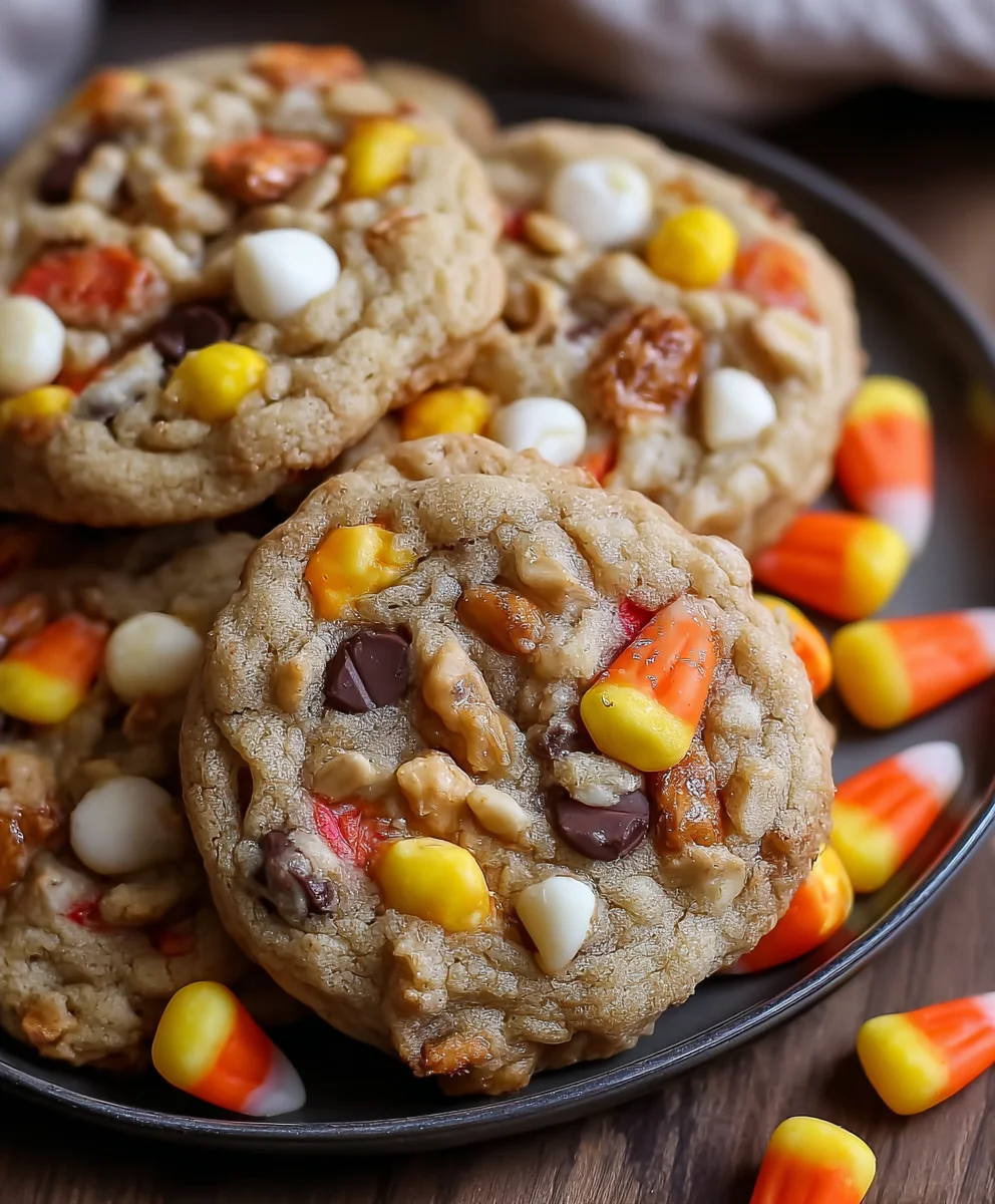 Candy Corn Trail Mix Cookies-Sweet & Chewy Delight