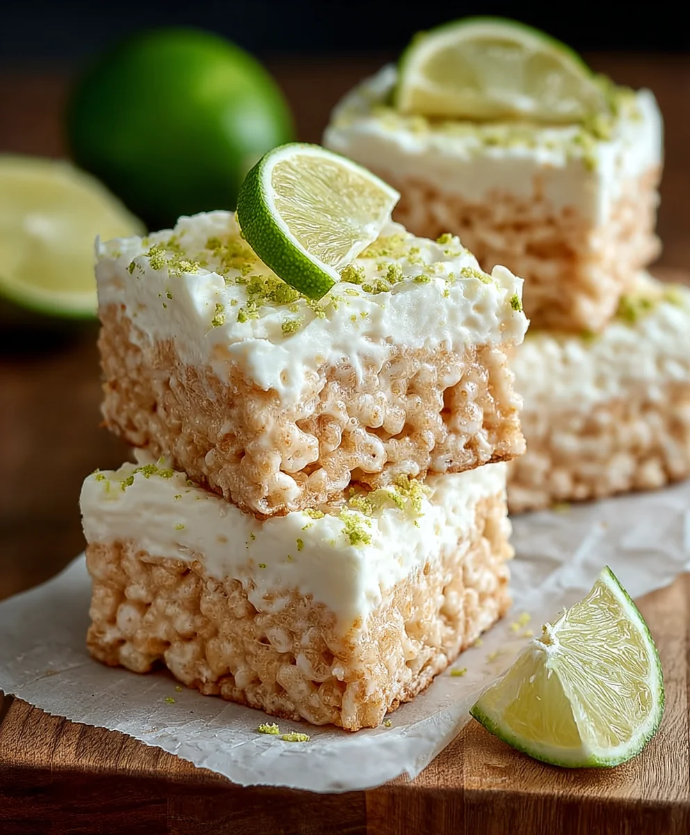 Key Lime Pie Rice Treats-No Bake Dessert