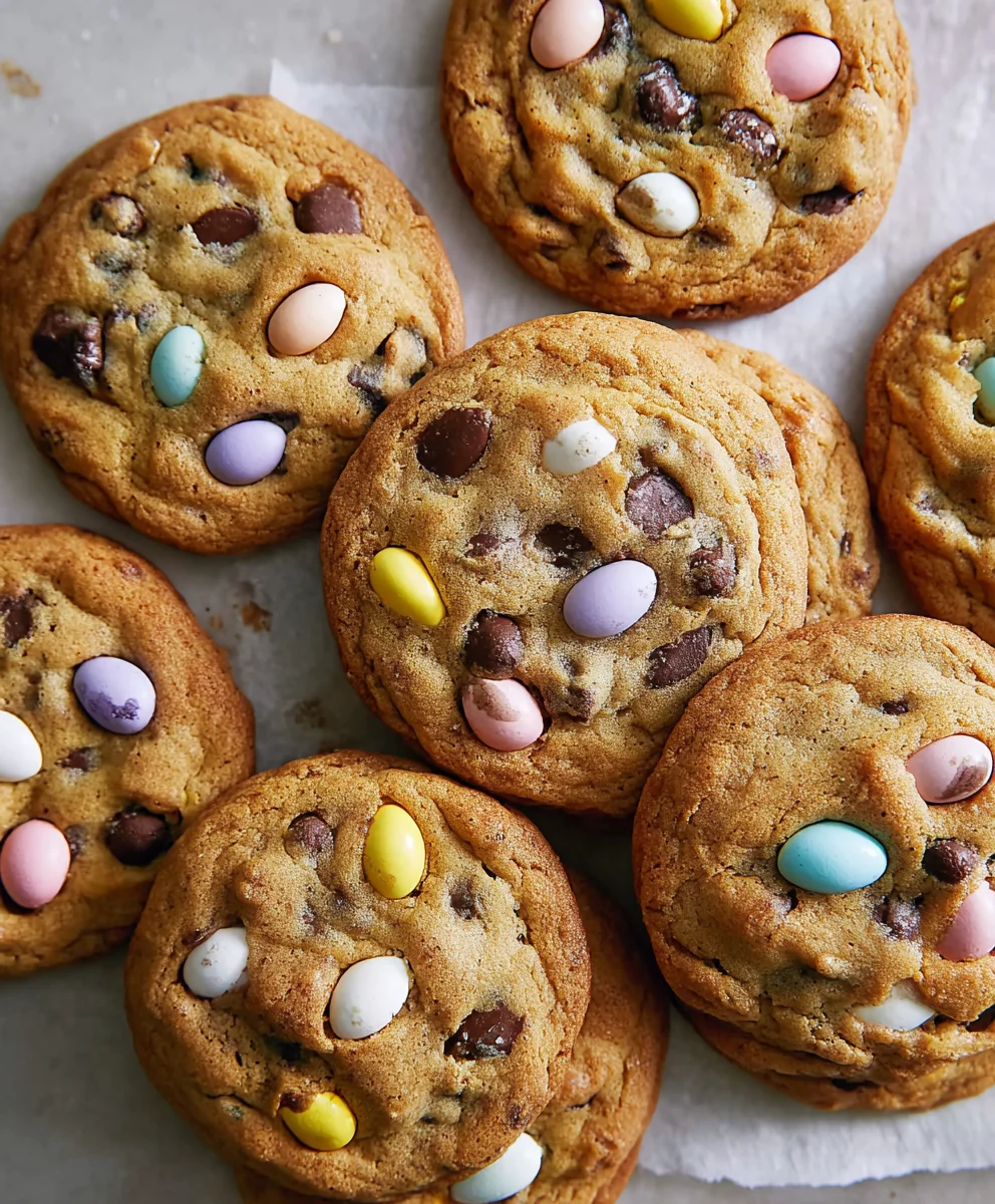 Thick Mini Egg Chocolate Chip Cookies Recipe