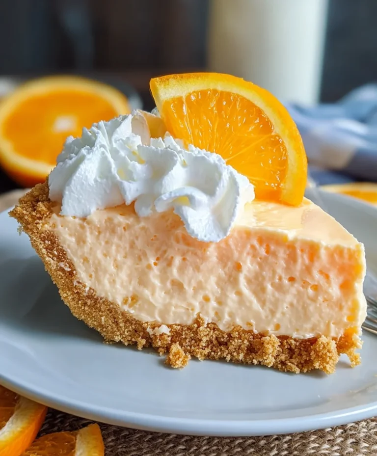 Jello Creamsicle Pie- Easy No-Bake Dessert