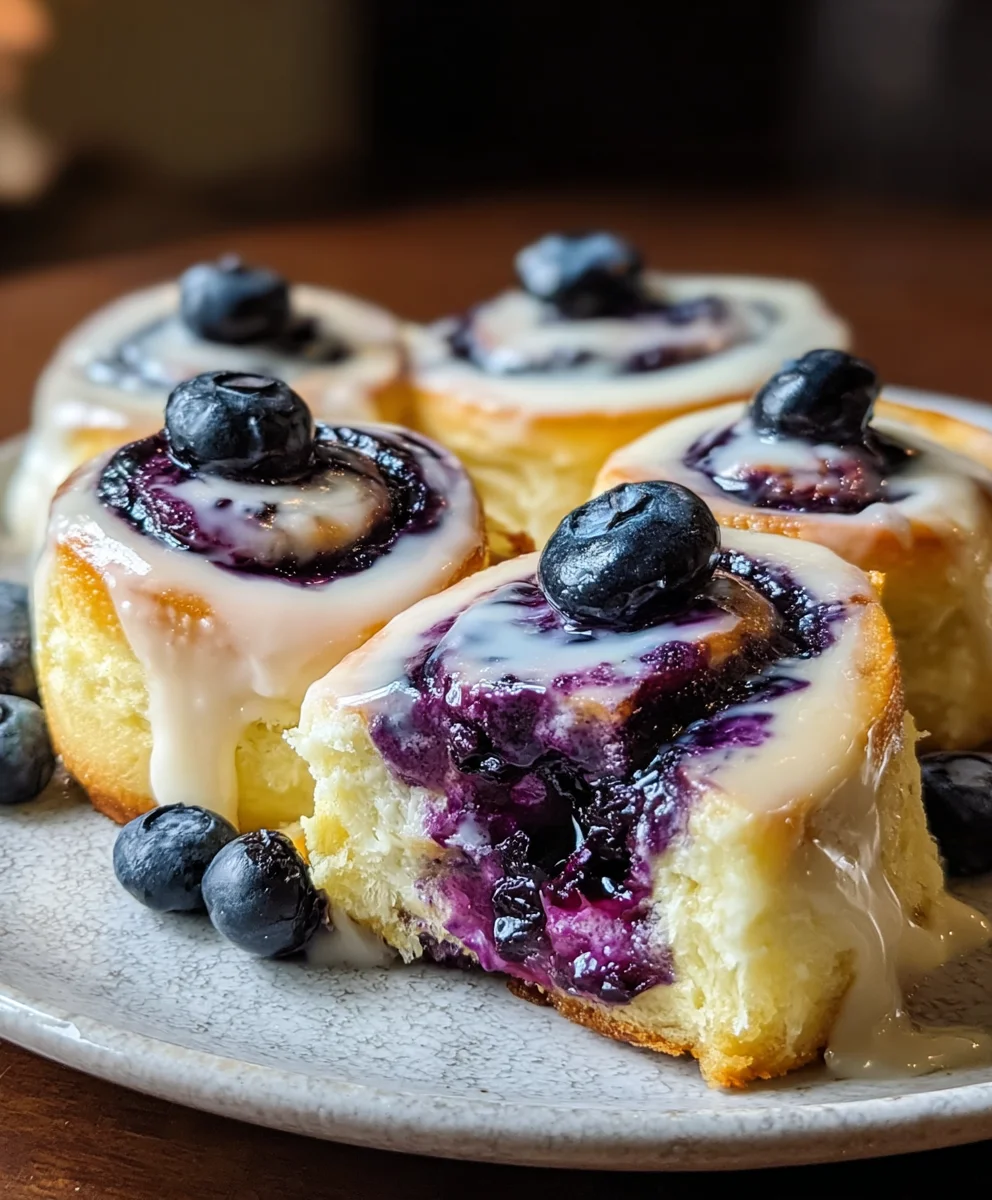Blueberry Cheesecake Rolls-Sweet-Easy-Dessert