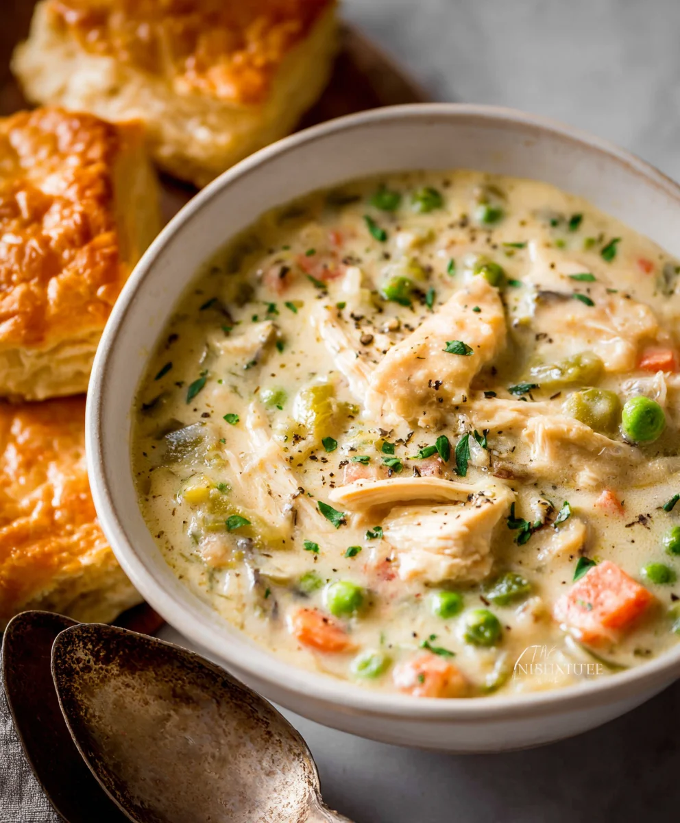 Cozy Chicken Pot Pie Soup-Easy Homestyle Recipe