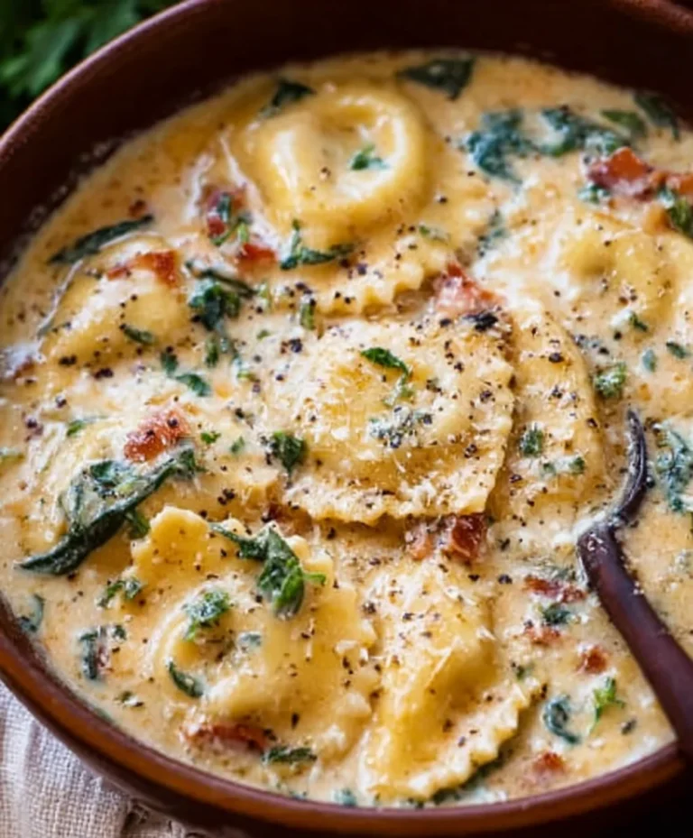 Creamy Tuscan Ravioli Soup – Easy Comfort Food Recipe