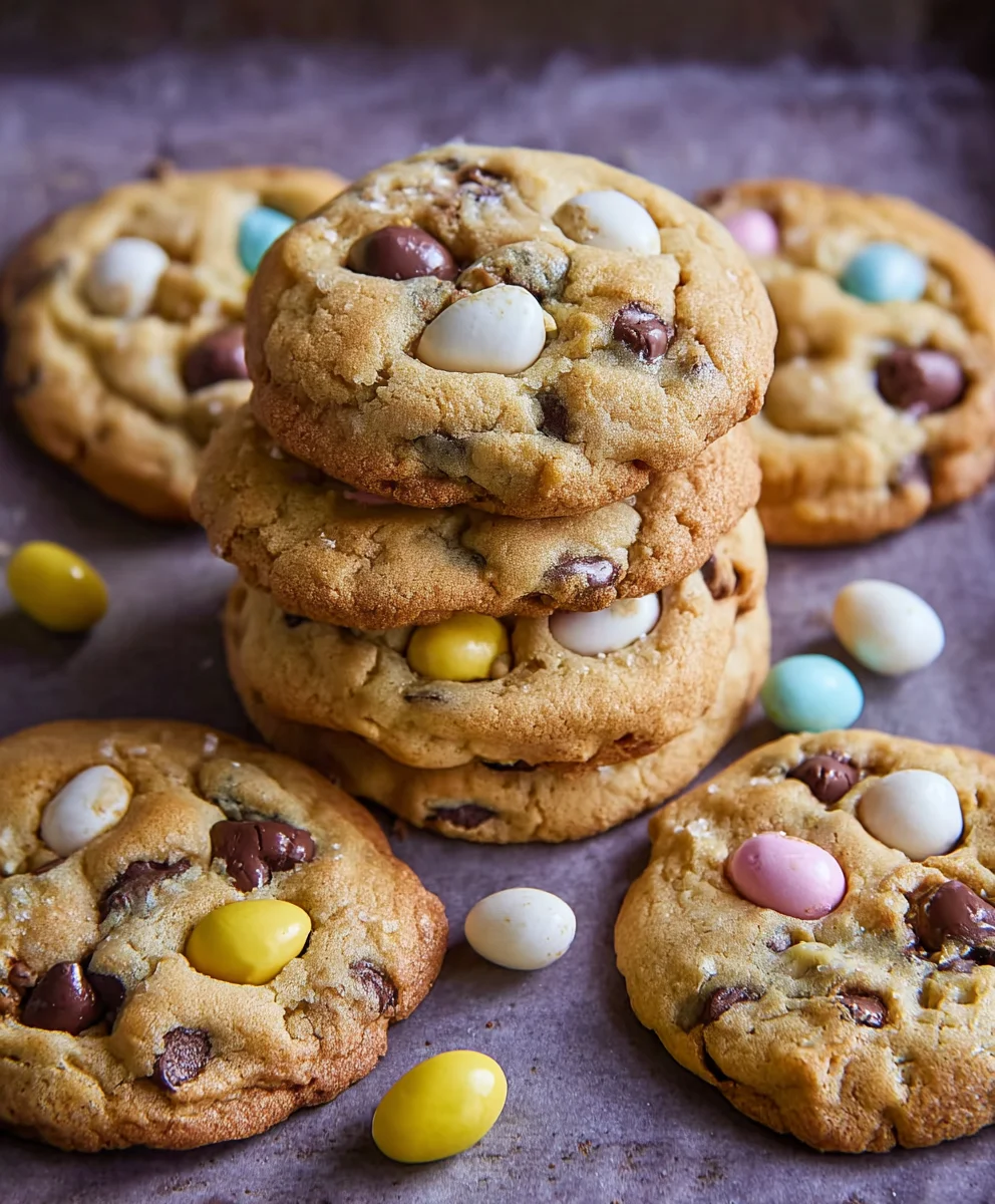Thick Mini Egg Chocolate Chip Cookies Recipe