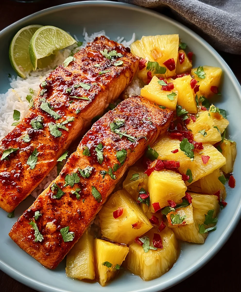 Spicy Pineapple Chipotle Salmon - Easy Weeknight Meal