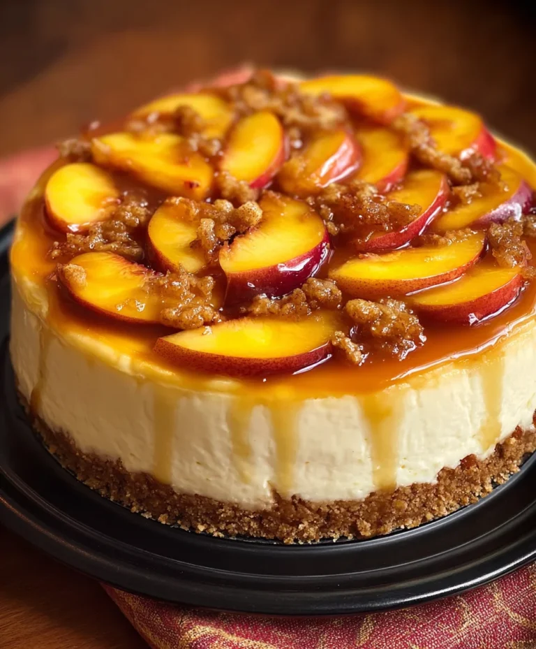 Peach Cobbler Cheesecake-Easy Dessert Recipe