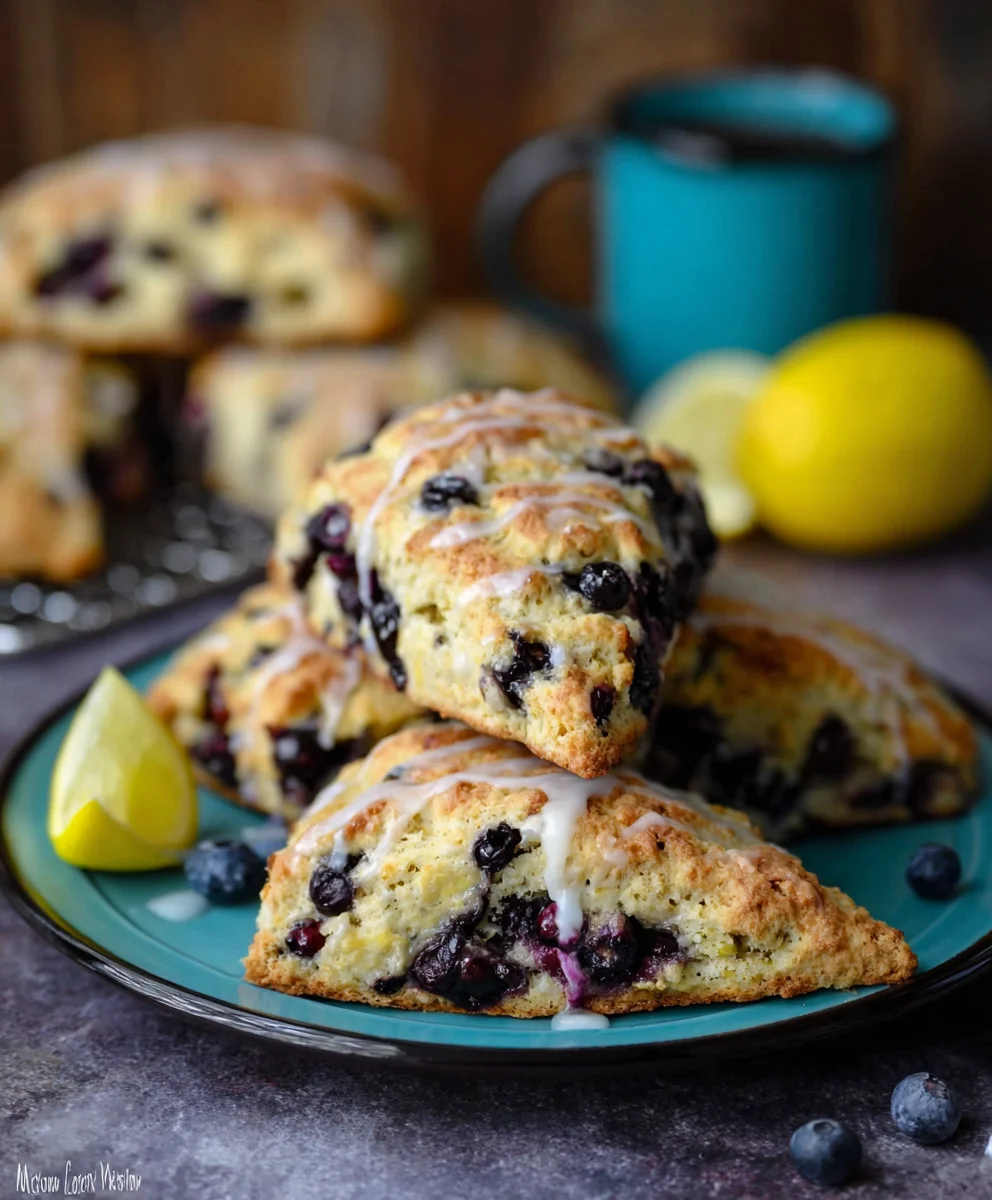 Sourdough Discard Blueberry Lemon Scones Delight
