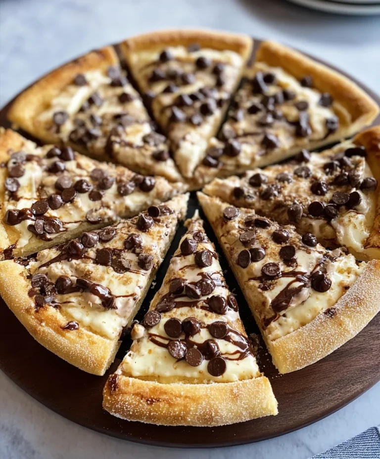 Easy Chocolate Chip Dessert Pizza Recipe