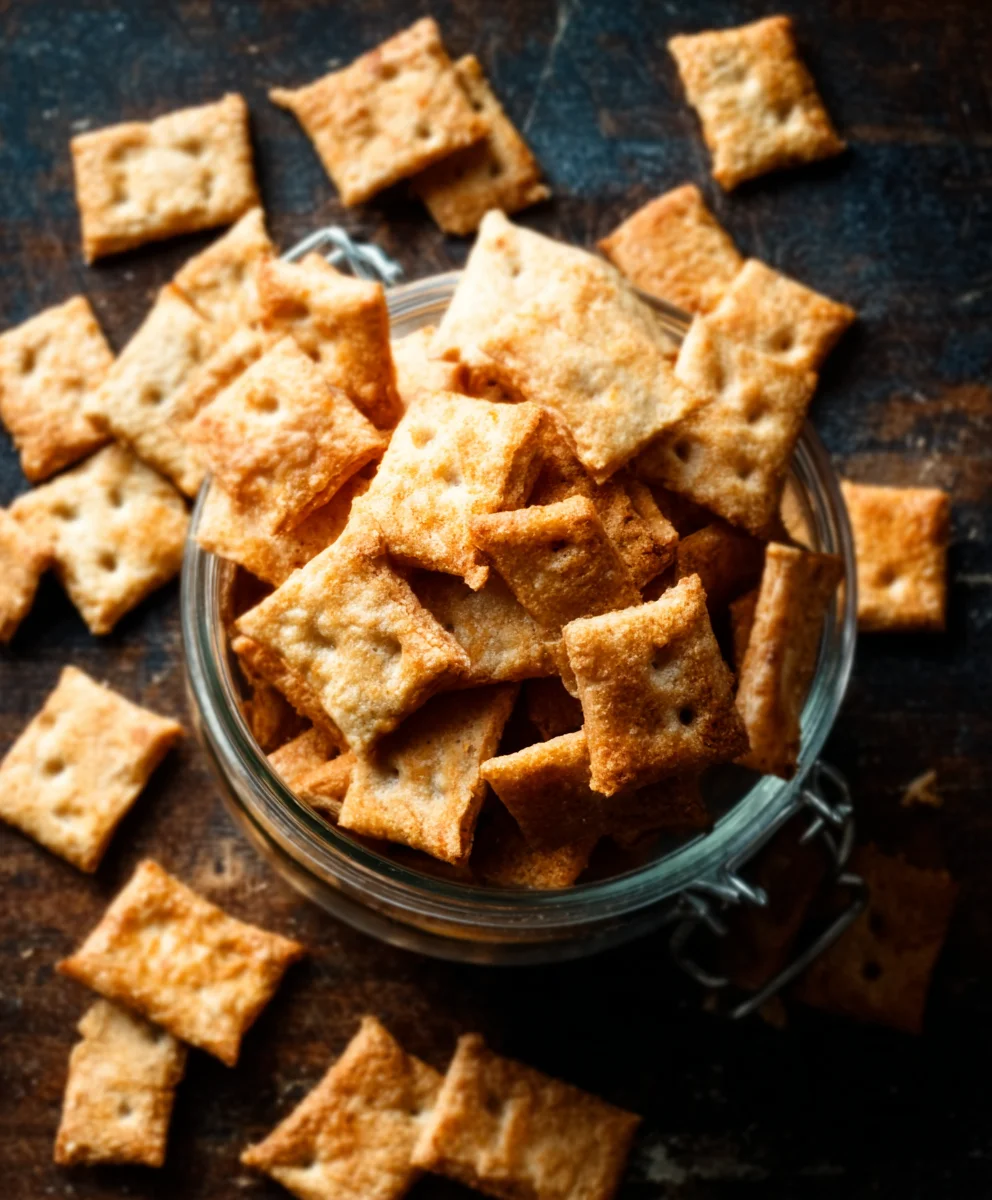 Sourdough Cheese Crackers-Crispy Delicious Homemade Snacks