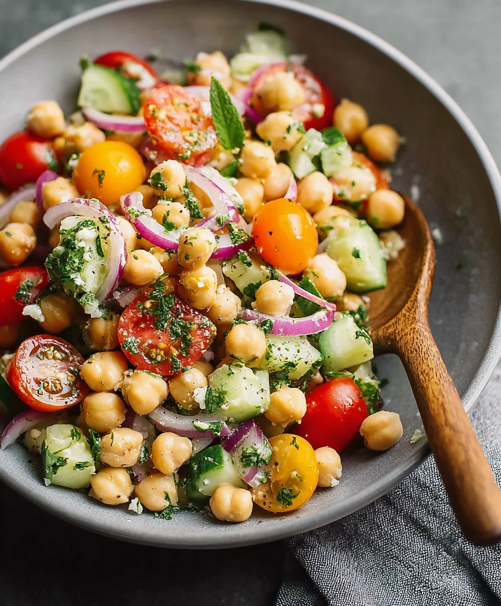 Easy Chickpea Salad Recipe - Quick & Healthy Lunch