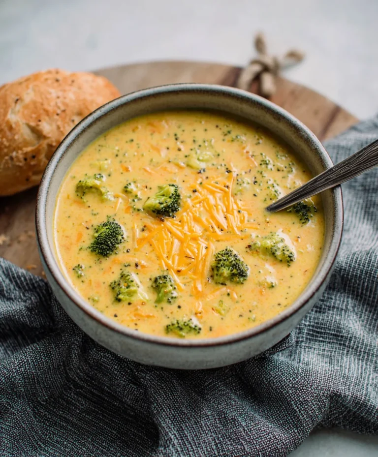 Creamy Cheddar Broccoli Soup-Easy Comfort Food