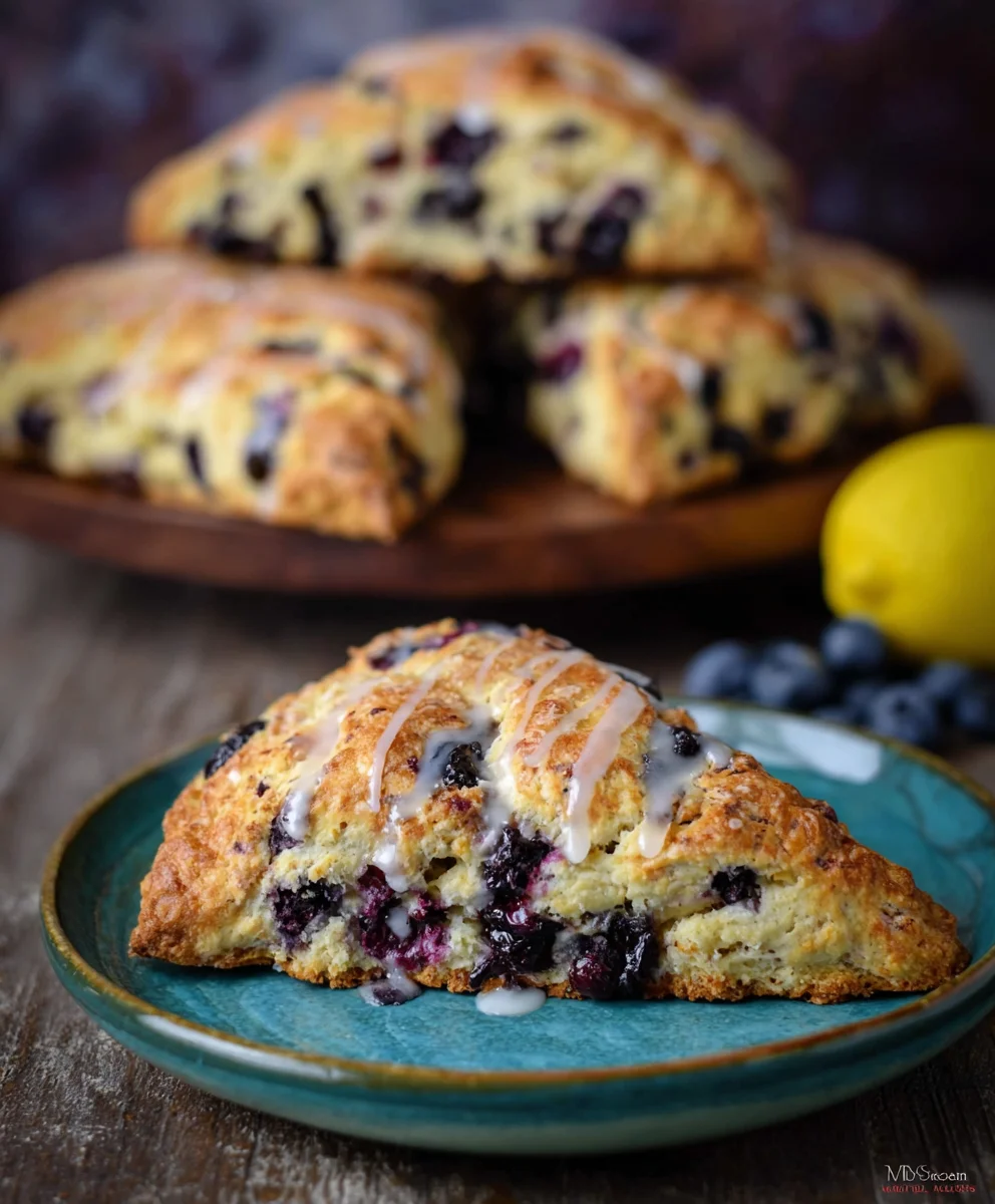 Sourdough Discard Blueberry Lemon Scones Delight
