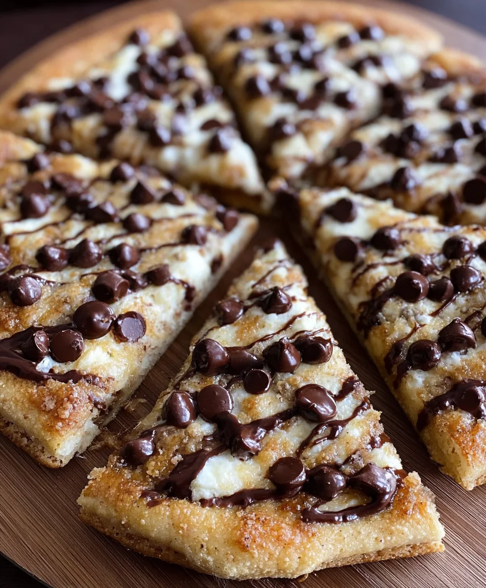 Easy Chocolate Chip Dessert Pizza Recipe