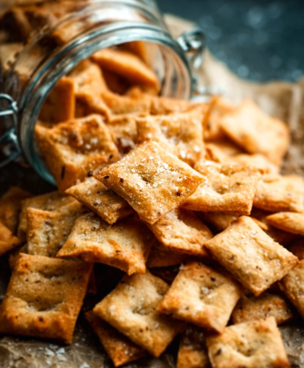Sourdough Cheese Crackers-Crispy Delicious Homemade Snacks