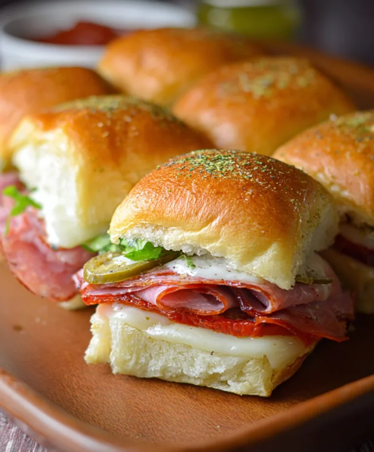 Juicy Hot Italian Beef Sub Sliders-Quick & Flavorful Bites