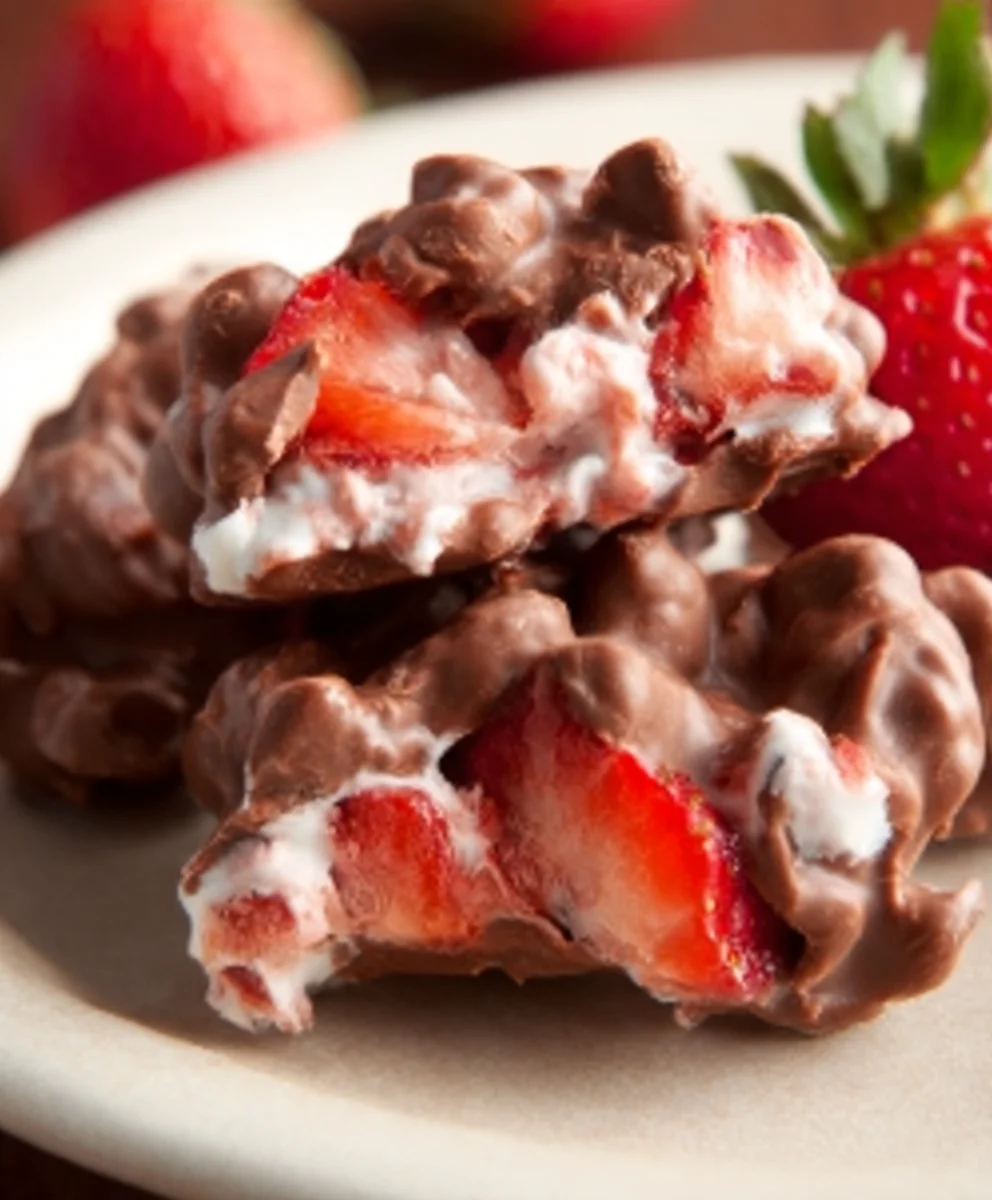 Easy Chocolate Strawberry Yogurt Clusters Viral Recipe
