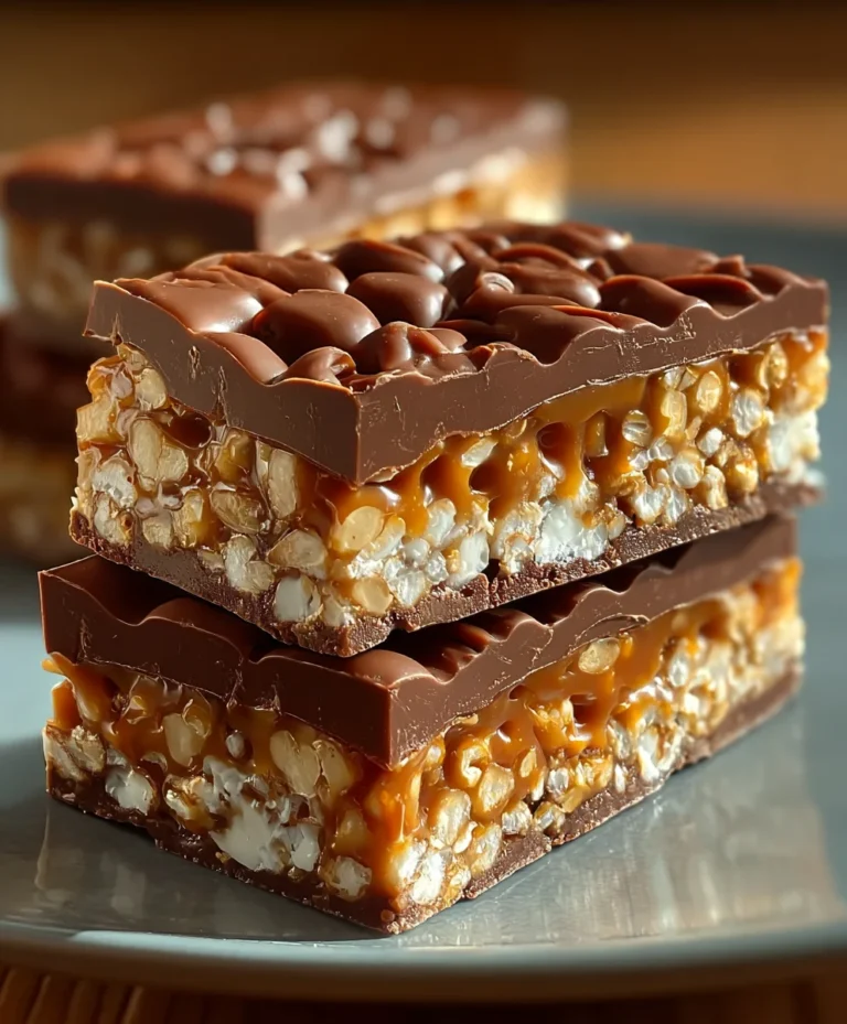 Caramel Fudge Crunch Bars Easy Recipe