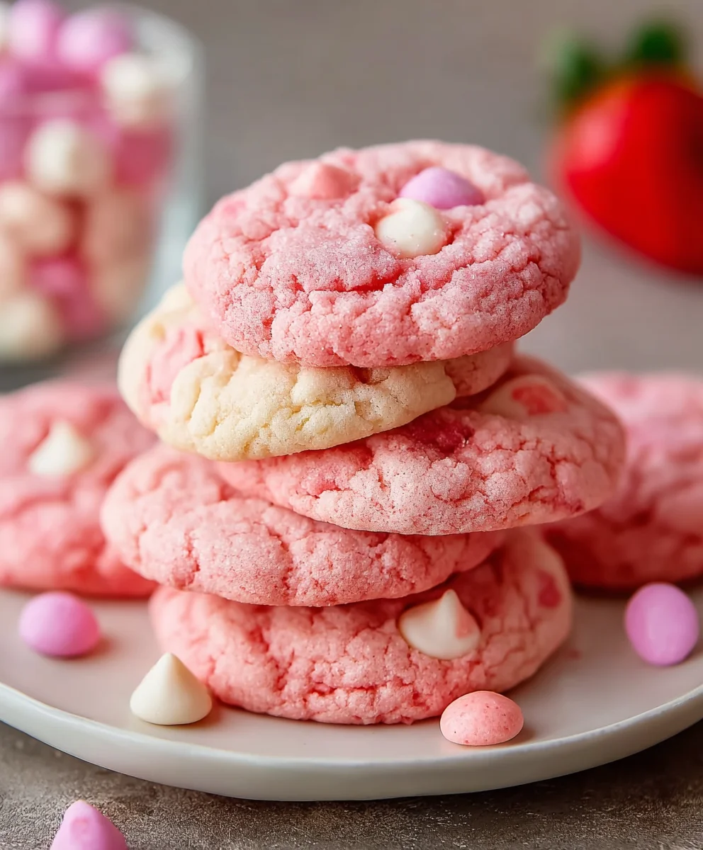 Easy Strawberry Cake Mix Cookies - Quick & Delicious Treats