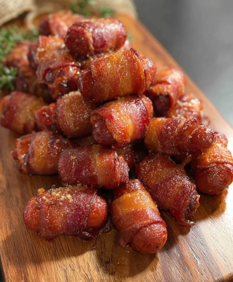 Beef Beef Bacon Wrapped Smokies- Easy Appetizer Recipe