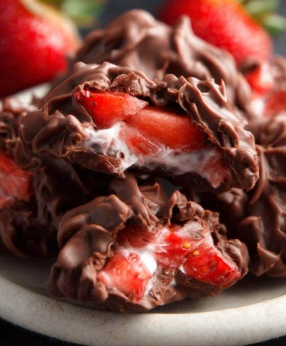 Easy Chocolate Strawberry Yogurt Clusters Viral Recipe