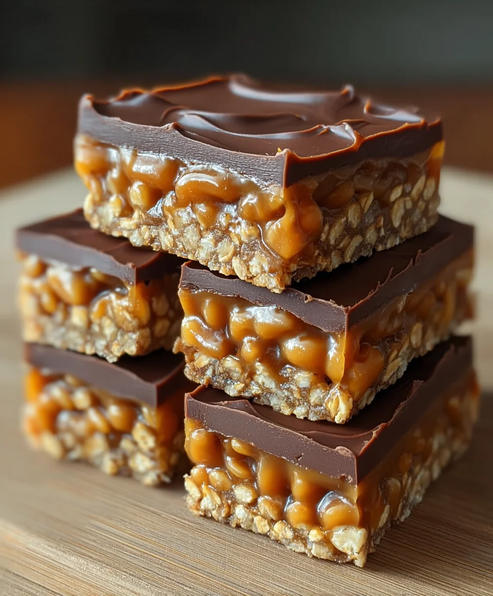 Caramel Fudge Crunch Bars Easy Recipe