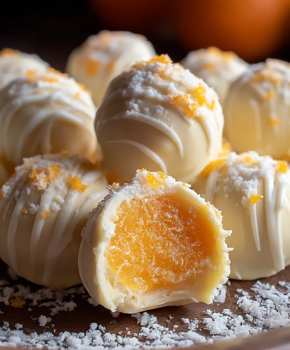 White Chocolate Orange Truffles - Creamsicle Delight