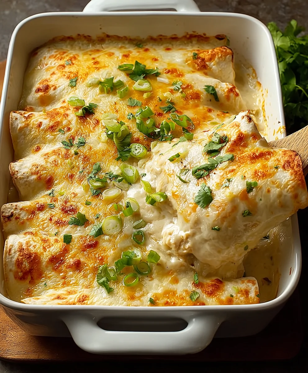 Easy White Chicken Enchiladas - Quick & Creamy Dinner