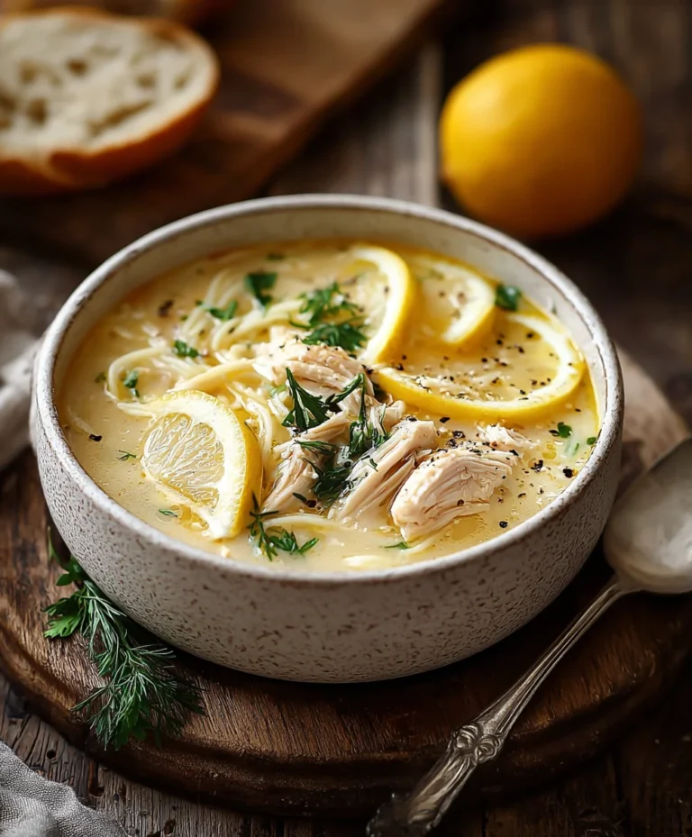 Greek Lemon Chicken Soup- Zesty & Comforting Recipe