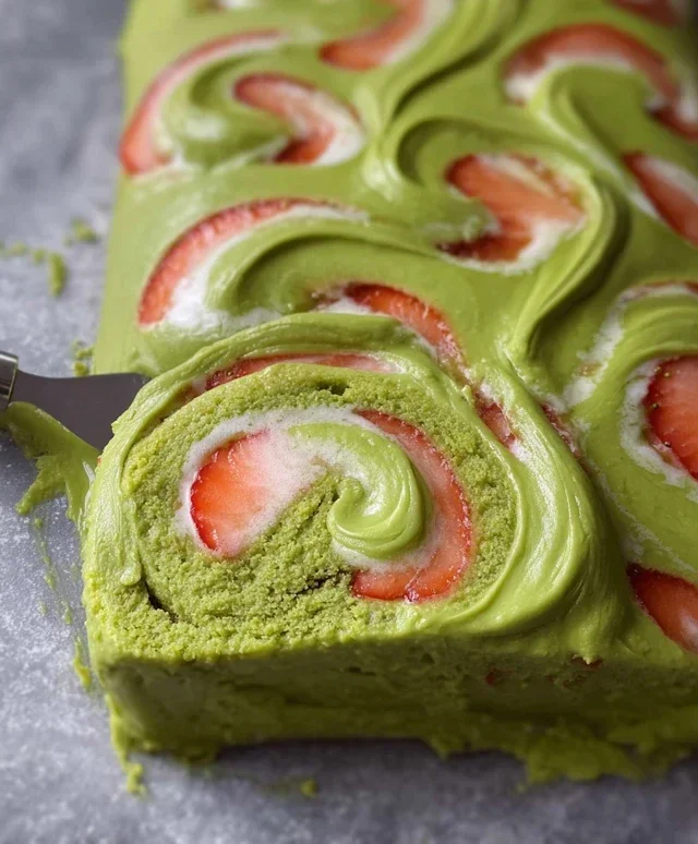Strawberry Matcha Latte Rolls