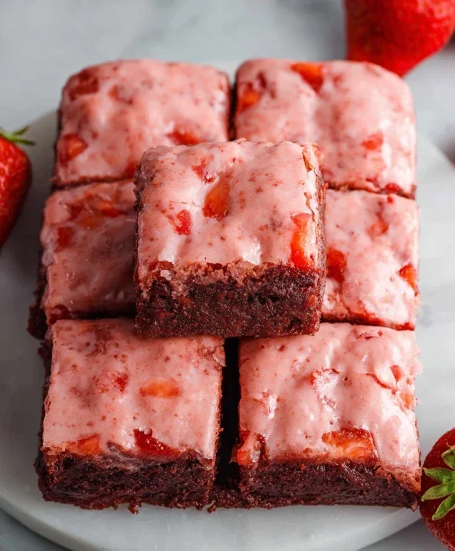 Strawberry Lemon Blondies