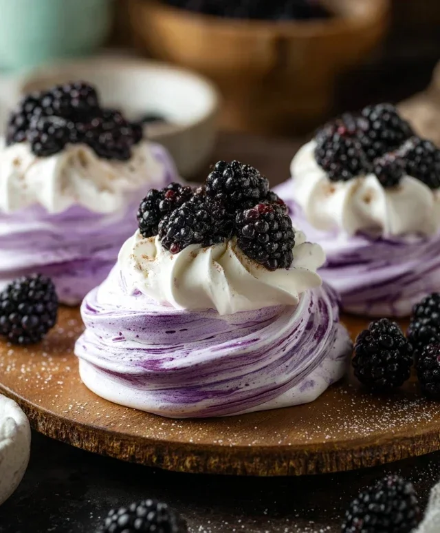 Blackberry Pavlovas