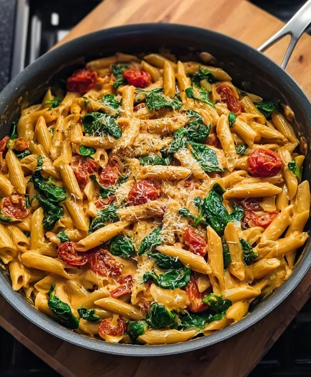 One-Pot Spinach Tomato Pasta