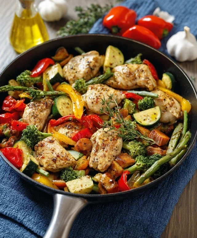 Healthy Chicken and Vegetables Skillet