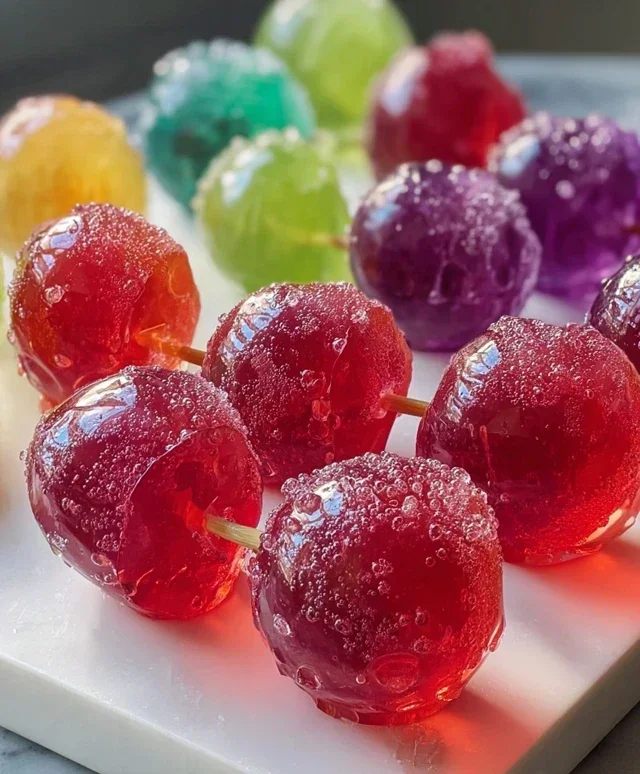 Frozen Candy Grapes with Jell-O