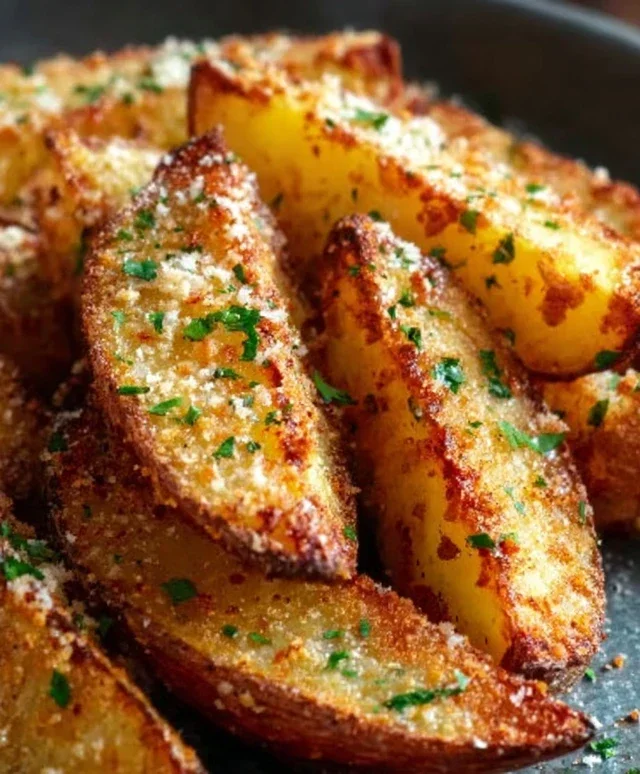 Baked Garlic Parmesan Potato Wedges