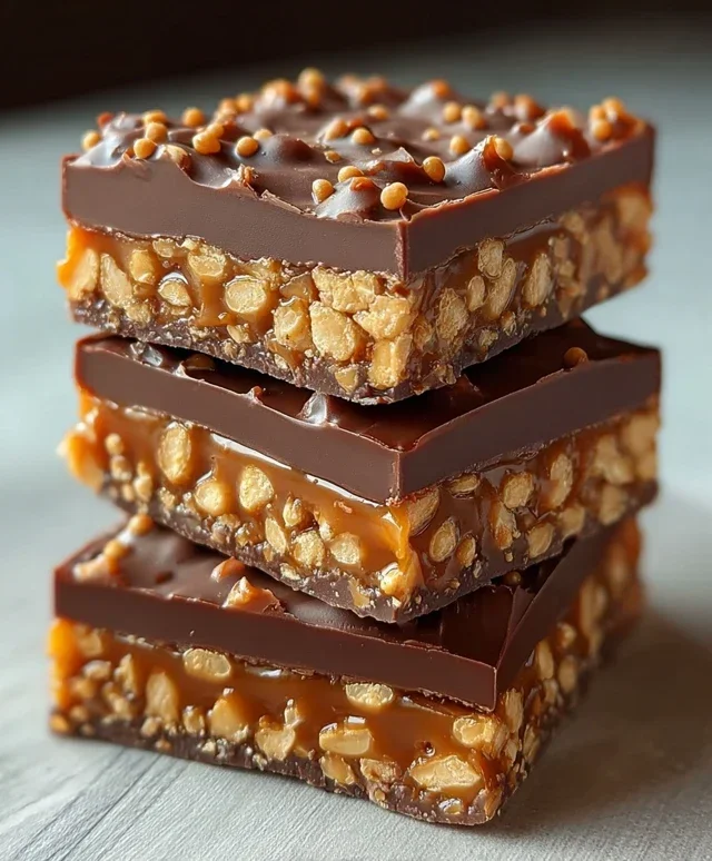 Caramel Fudge Crunch Bars