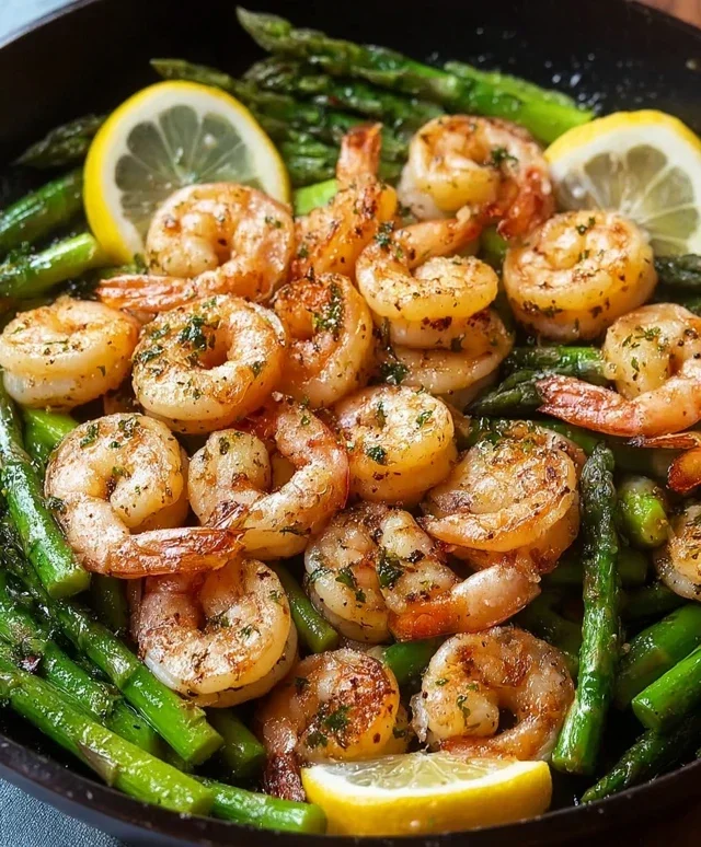 Lemon Garlic Shrimp and Asparagus (20-Minutes)