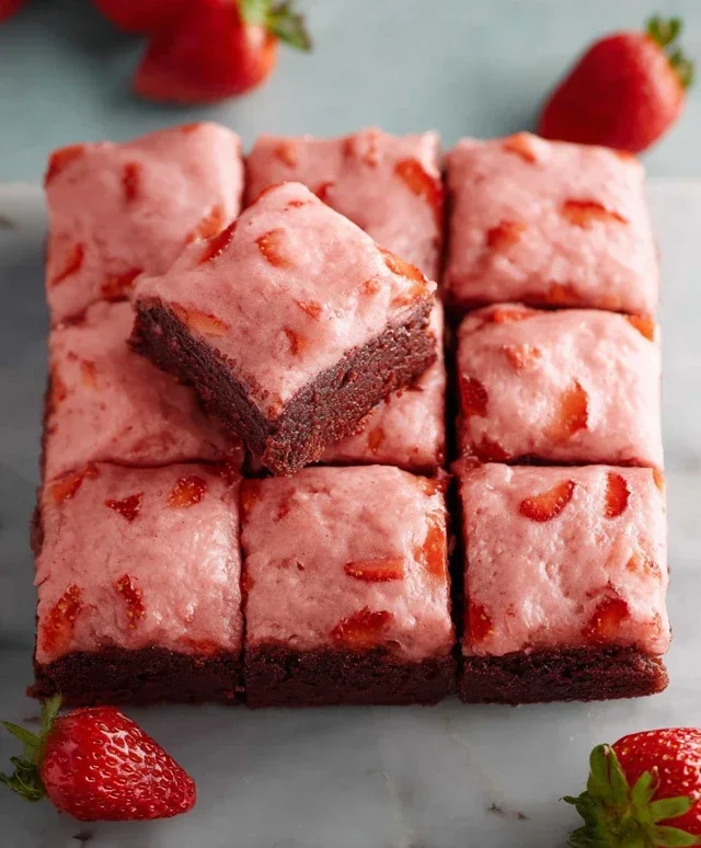 Strawberry Lemon Blondies