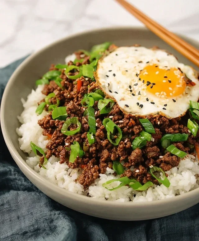 Korean Ground Beef Bowl (25-Minutes)