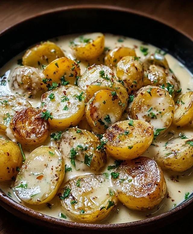 Creamy Garlic Sauce Potatoes