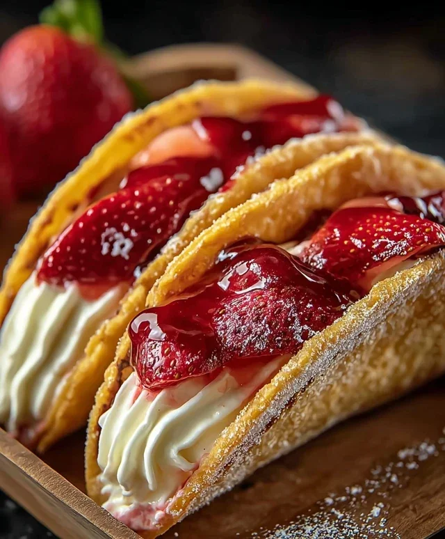 Strawberry Cheesecake Dessert Tacos