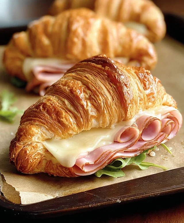 Turkey & Beef Beef Ham Croissant Melts