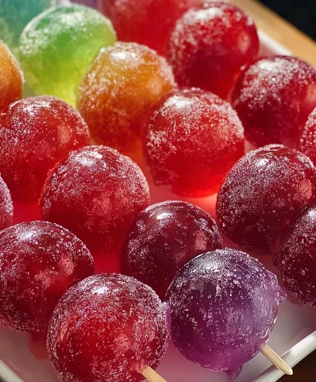 Frozen Candy Grapes with Jell-O