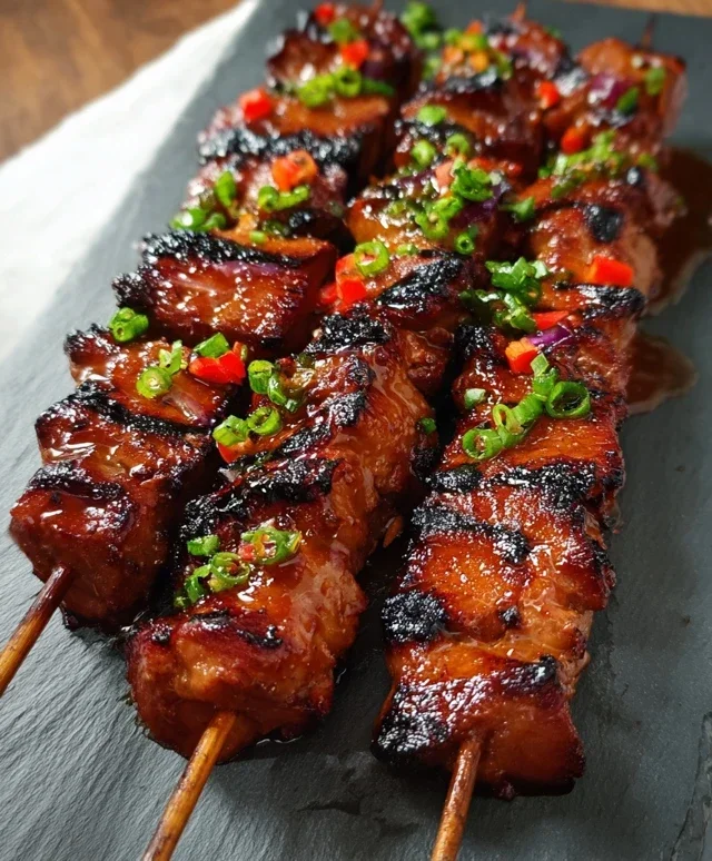 BBQ Beef Skewers with Filipino BBQ Marinade