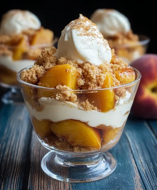 Classic Peach Cobbler Parfait