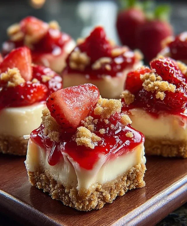 Strawberry Crunch Cheesecake Bites