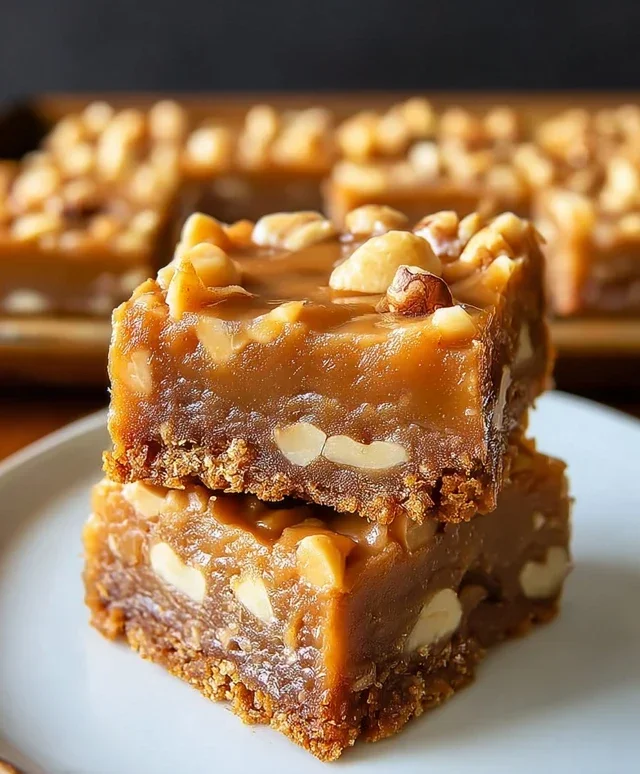 Gooey Butterscotch Nut Bars