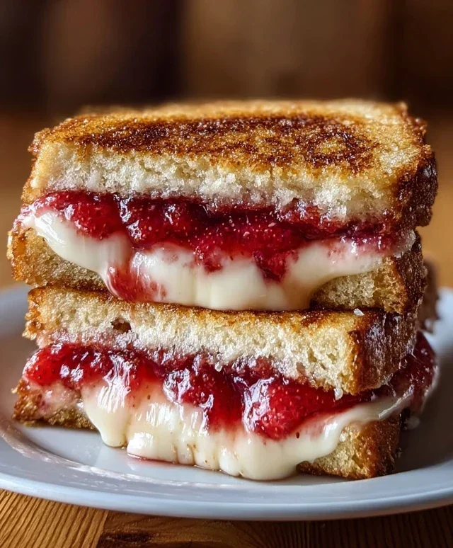 Fried Strawberry Cheesecake Sandwiches