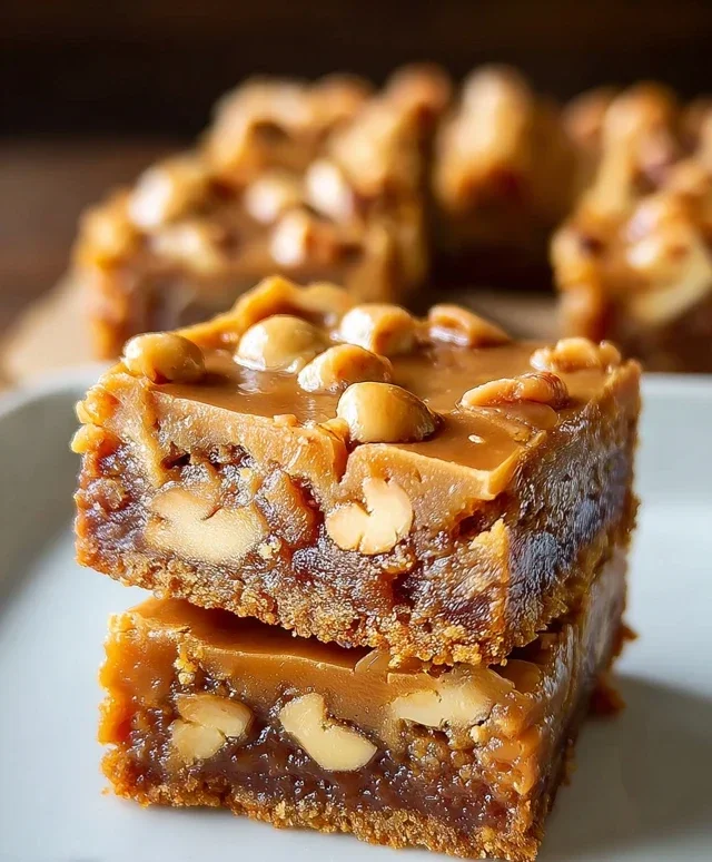 Gooey Butterscotch Nut Bars